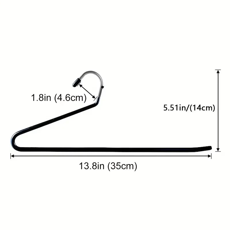 10pcs Z-Shape Metal Pants Hangers | Space-Saving Closet Organizer Pants Hanger Set PLUSH