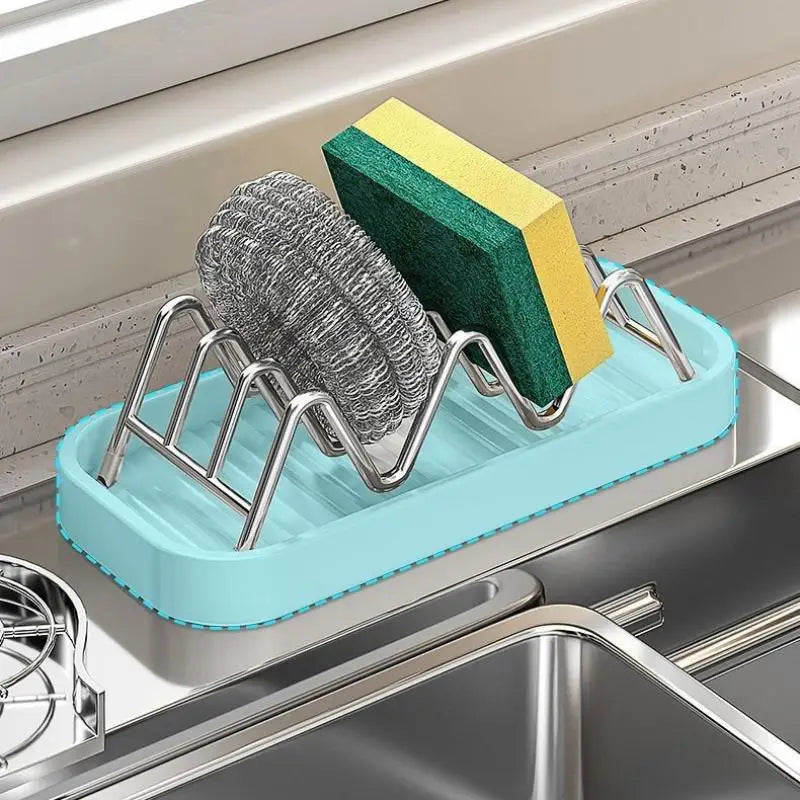 Stainless Steel Soap Rack with Drainage Tray | Bathroom Organizer Soap Rack & Tray PLUSH