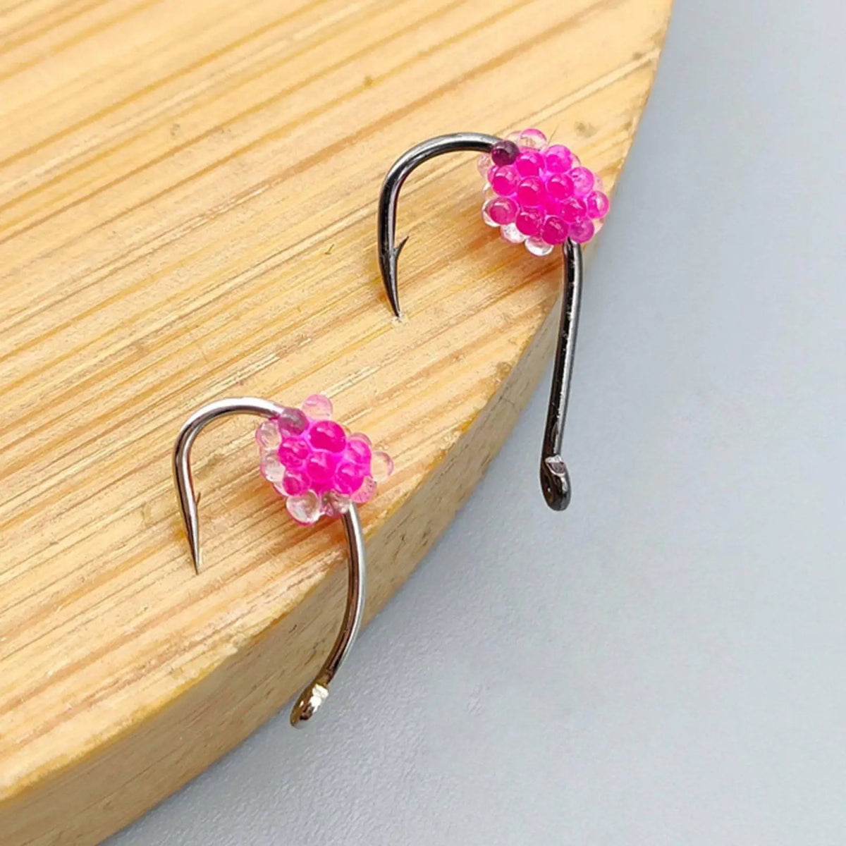 Trout Egg Fly Lure Bead Head Hook 6-Pack | High Carbon Steel Fly Fishing Lure PLUSH