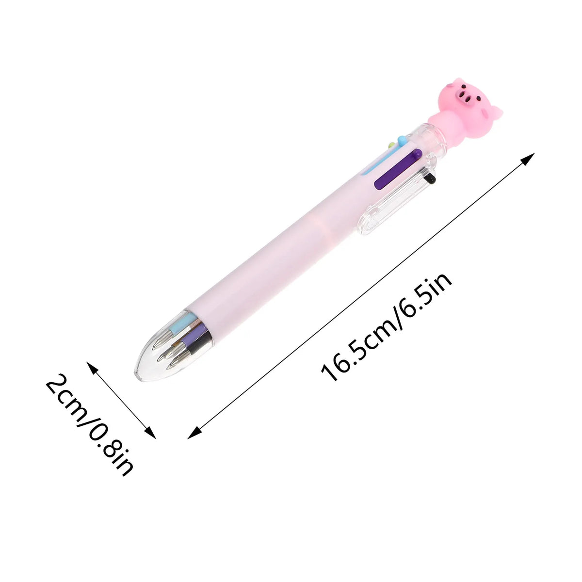 6-Pack Cartoon Ballpoint Pens – Colorful Student Stationery Set Ballpoint Pen Set PLUSH