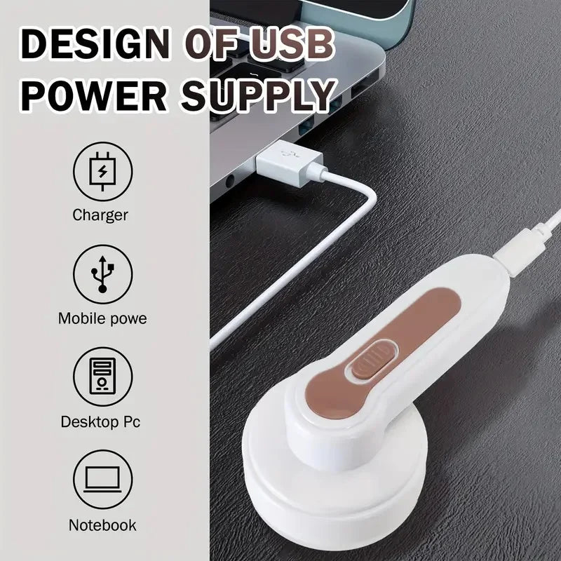 USB Rechargeable Fabric Shaver & Lint Remover + Extra Blade Electric Fabric Shaver PLUSH