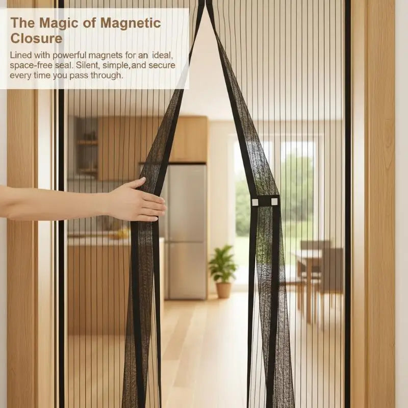 Magnetic Screen Door Mesh Curtain – Insect & Fly Net Mesh Door Screen PLUSH