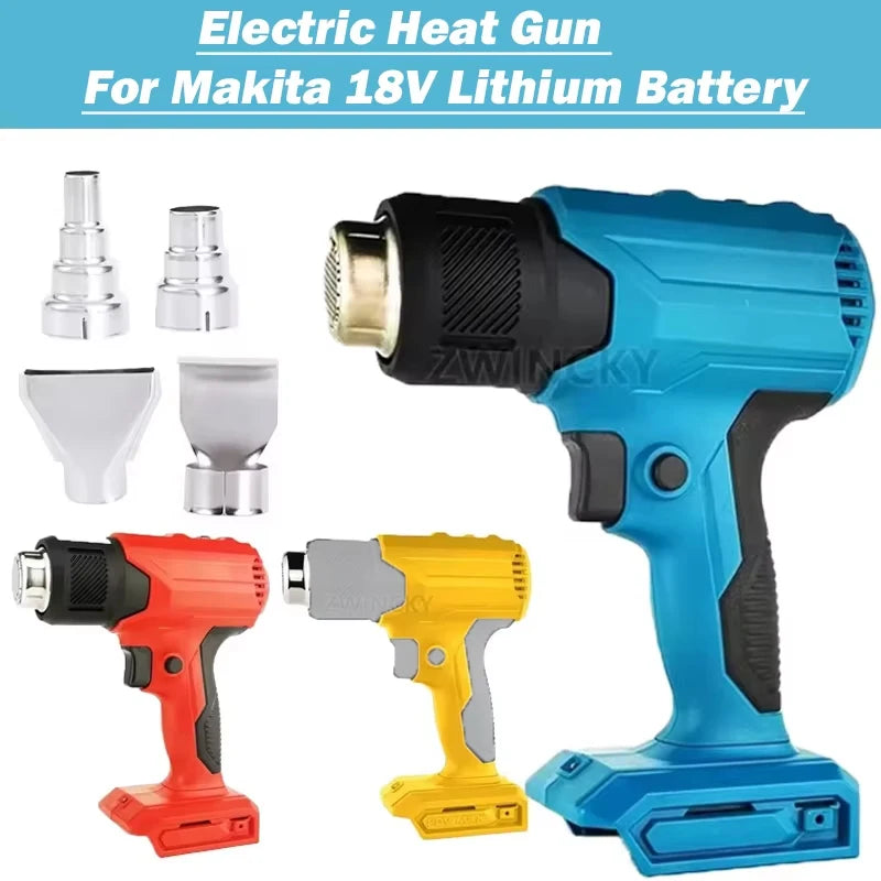Cordless Heat Gun for Makita 18V – 4 Nozzles, 3 Temps Cordless Heat Gun PLUSH