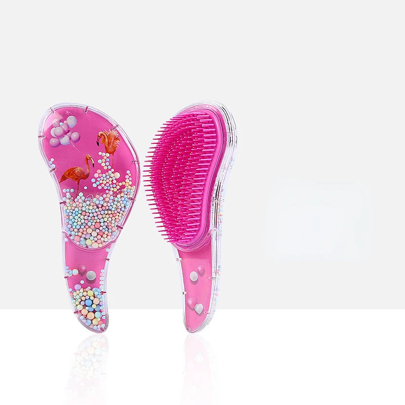 Unicorn Magic Anti-Static Detangling Hair Brush – Pink Detangling Hair Brush PLUSH NO.6