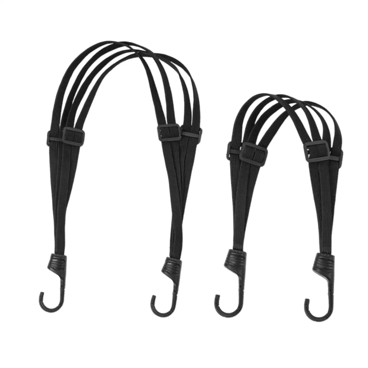 Motorcycle Helmet Elastic Strap Net with Hooks – 4 Pack Motorcycle Cargo Strap PLUSH