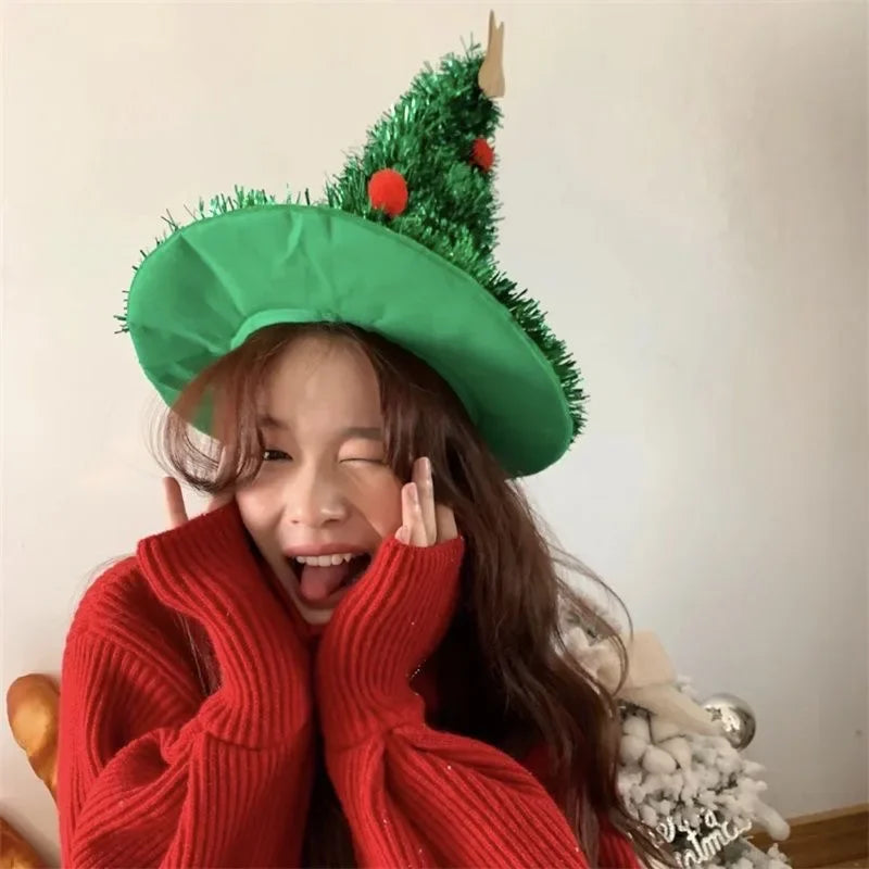 Mini Christmas Tree Hat Headbands – Holiday Photo Props Set Holiday Headband Set PLUSH