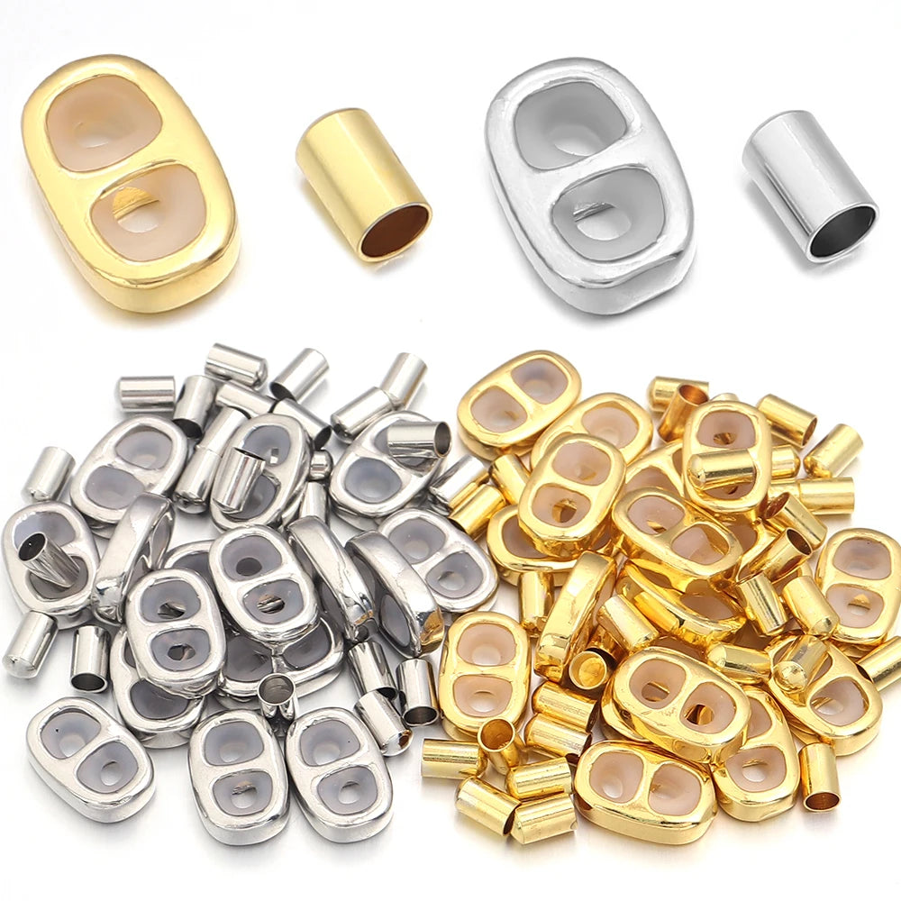 Copper Double Hole Adjustment Clasp Beads & End Caps – 4-8 Sets Jewelry Findings Clasp PLUSH