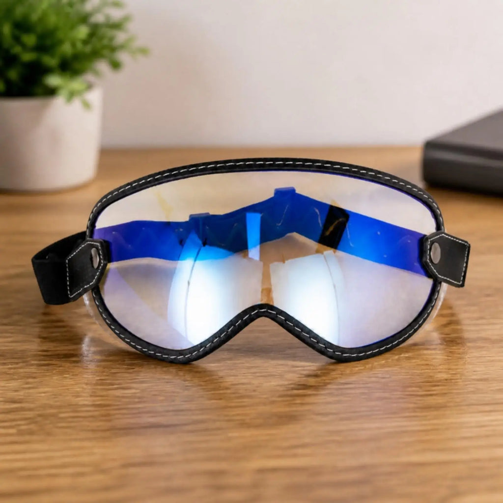 Retro Motorcycle Goggles – Classic Visor for Half Helmets Motorcycle Goggles PLUSH