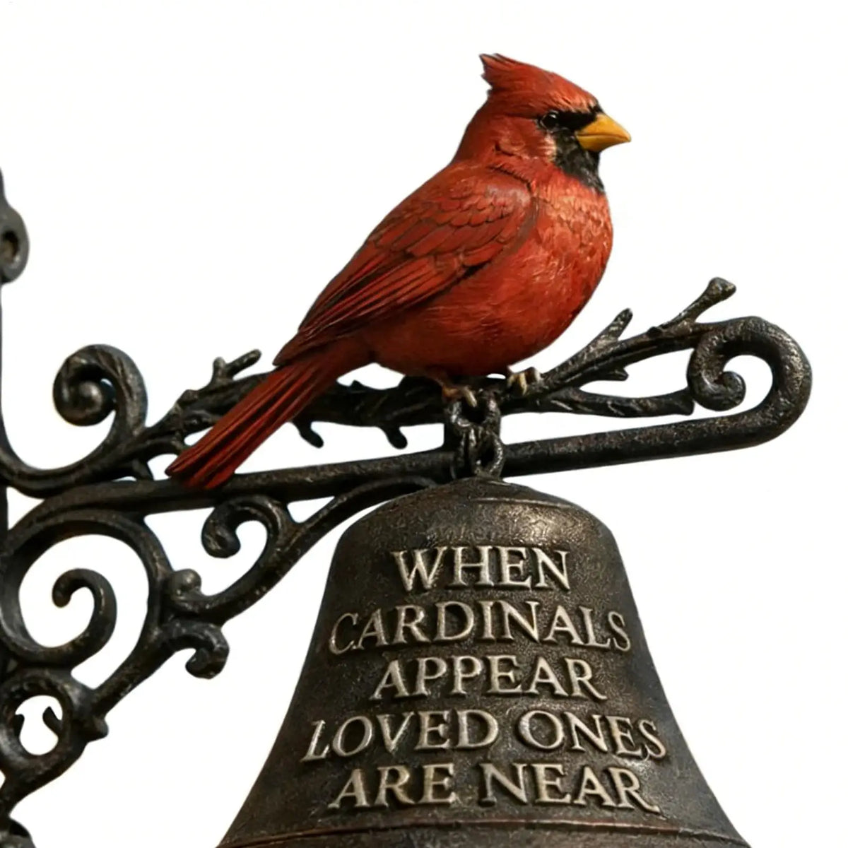 Red Bird Iron Broom Door Hanger Wind Chime | Home Decor Decorative Wind Chime PLUSH