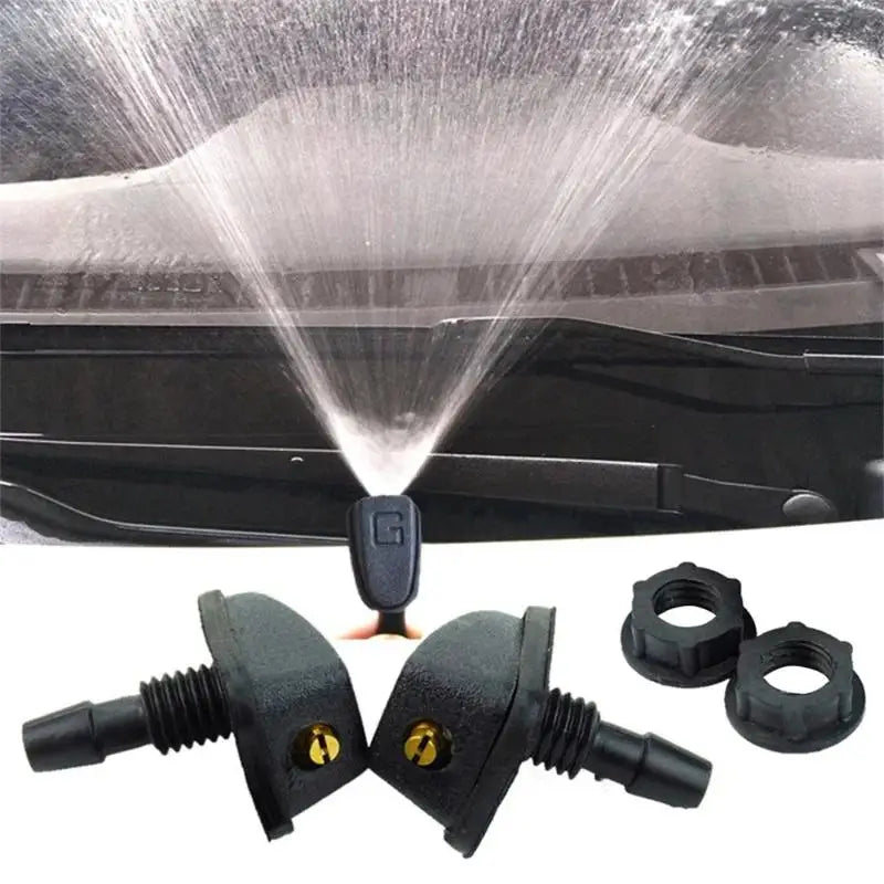 Universal Windshield Wiper Water Jet Nozzle Sprayer 2pc Kit Wiper Nozzle Sprayer PLUSH