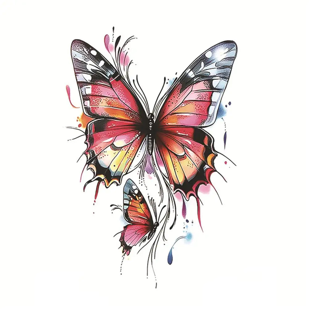 Colorful Butterfly Temporary Tattoo Stickers – Men & Women Temporary Tattoo Sticker PLUSH G CN