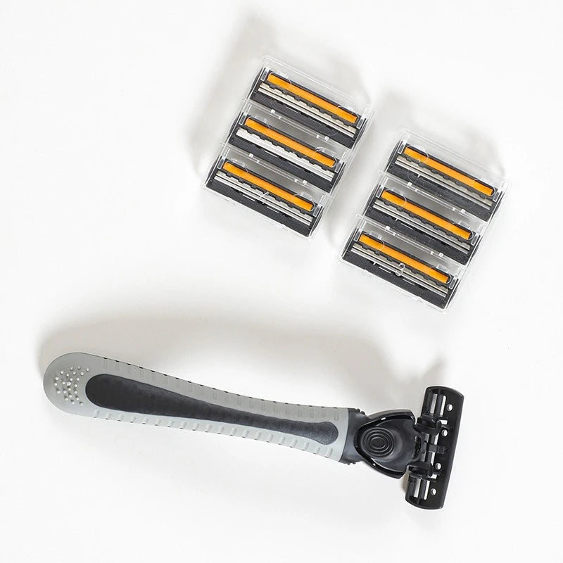 Men's 3-Layer Reusable Razor Set – 1 Handle + 21 Blade Heads Men's Razor Set PLUSH