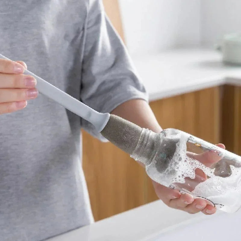 Long Handle Sponge Bottle Brush – Kitchen Cleaning Tool Bottle Cleaning Brush PLUSH