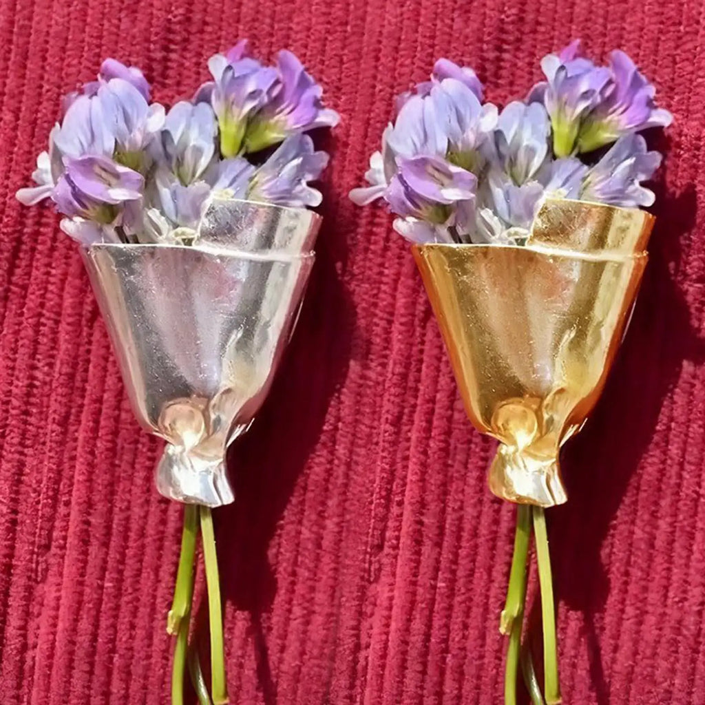 Wearable Flower Vase Brooch – Floral Lapel Pin for Women & Men Floral Brooch Pin PLUSH