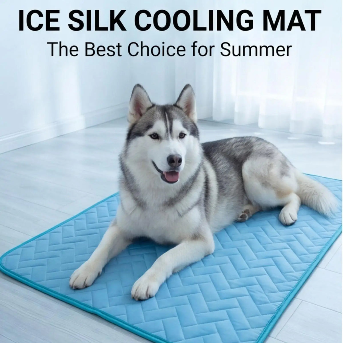 Self-Cooling Ice Silk Pet Mat for Dogs & Cats | All Sizes Pet Cooling Mat PLUSH