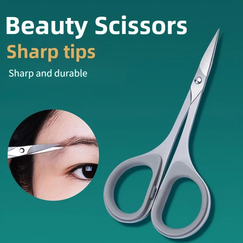 Stainless Steel Grooming Scissors – Eyebrow, Beard & Hair Grooming Scissors PLUSH