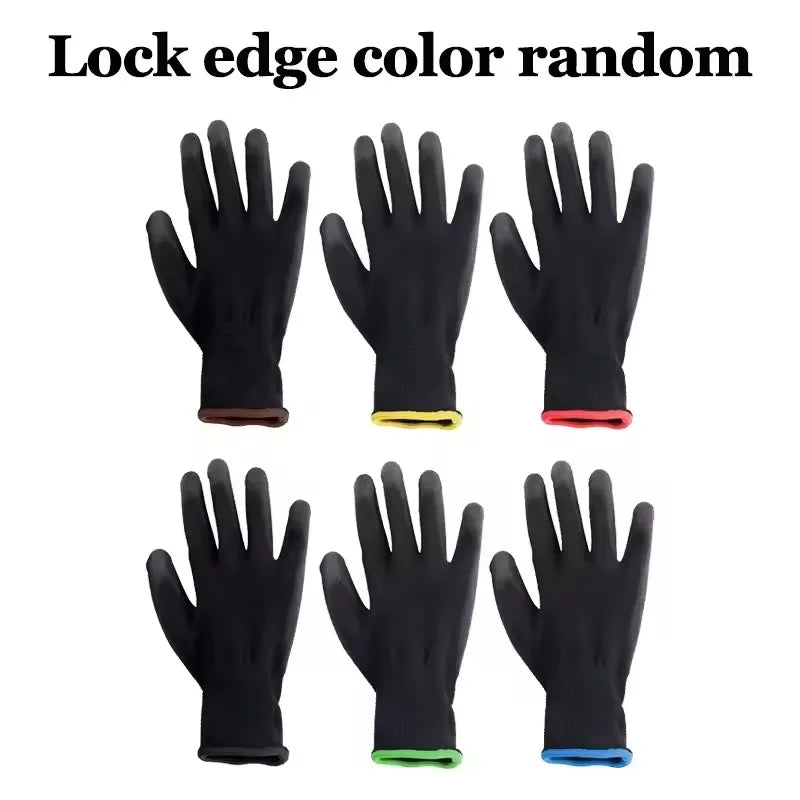 Anti-Slip PU Coating Nylon Work Gloves – 4/8/12 Pairs Work Gloves PLUSH