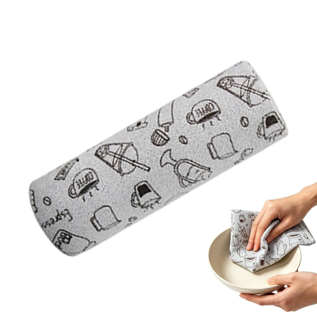 20-Pack Microfiber Tear-Away Dishcloth Roll | Kitchen Cleaning Microfiber Cleaning Cloth PLUSH