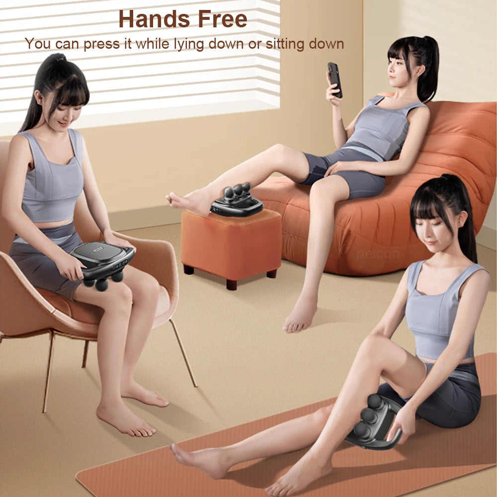 6-Head Fascia Massage Gun – Deep Percussion Body Massager Percussion Massage Gun PLUSH