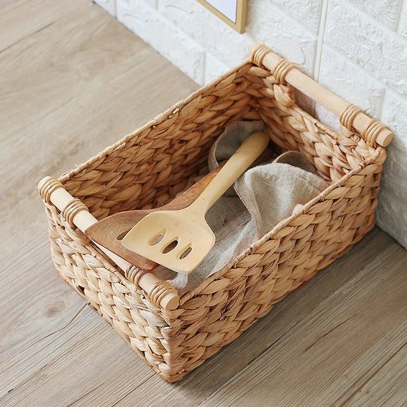 Woven Cucurbita Storage Basket with Handle – S/M/L Woven Storage Basket PLUSH