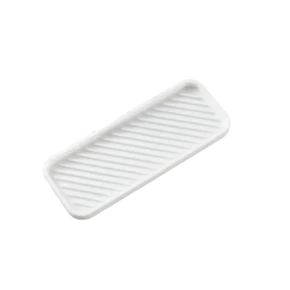 Silicone Sink Splash Guard & Soap Holder – Kitchen & Bath Sink Splash Guard PLUSH White L