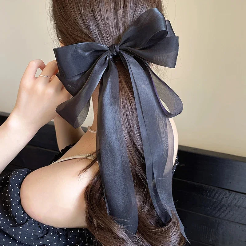 Ribbon Bow Hair Clips – Elegant Barrettes for Women & Girls Ribbon Bow Barrette PLUSH