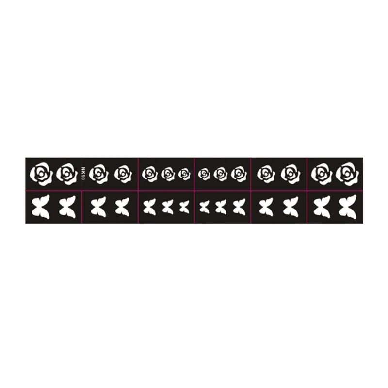Nail Art Stencils – French Manicure Spray Template 3D Nail Art Stencils PLUSH NK10