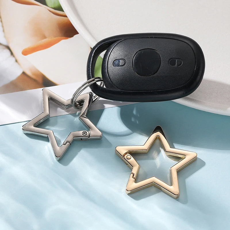 Star Hollow Spring Clasp Carabiner Clip – DIY Jewelry Connector Jewelry Clasp Connector PLUSH
