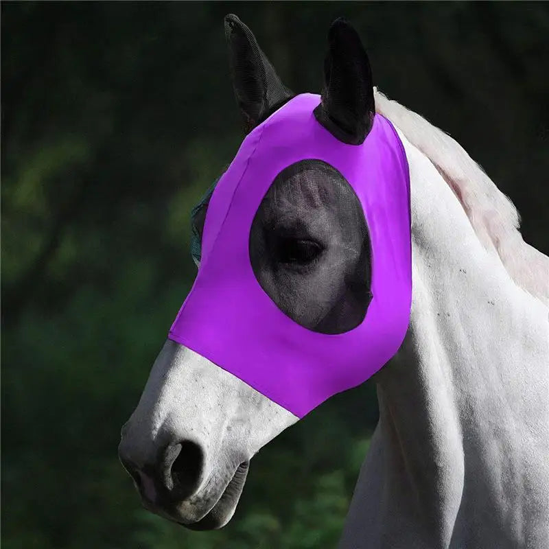 Horse Fly Mask Stretch Bug Eye Mesh Cover – Summer Equine Horse Fly Mask PLUSH A1