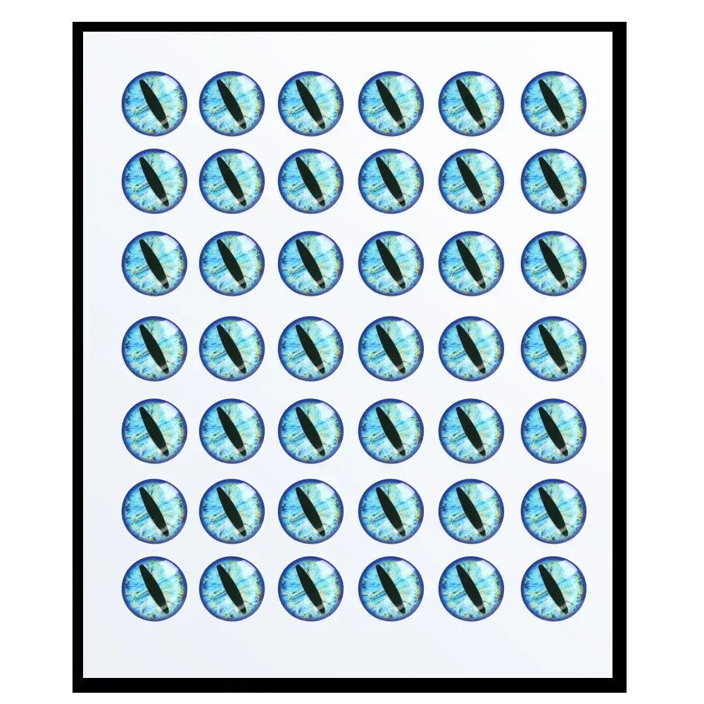 50pcs 5D Holographic Fishing Lure Eyes 3–12mm Self-Adhesive Fishing Lure Eyes PLUSH Blue-3mm