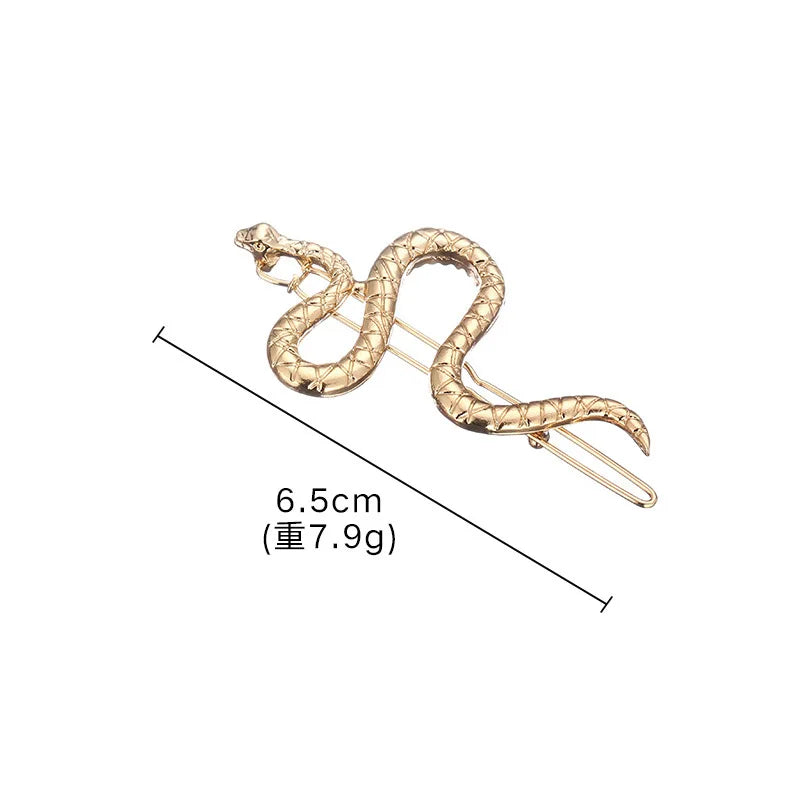 Metal Snake Hair Clips – Gothic Punk Barrettes for Women Hair Clip Barrette PLUSH