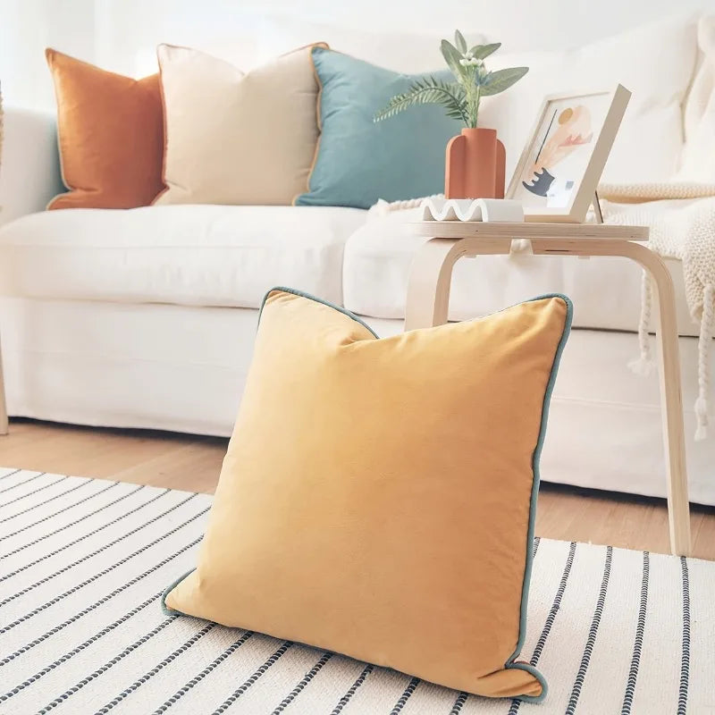 45x45cm Soft Velvet Throw Pillow Cover – Double Sided Design Throw Pillow Cover PLUSH