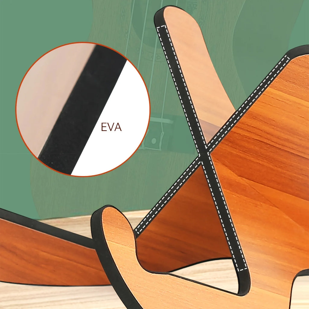Wooden X-Type Guitar Stand – Padded Universal Holder Guitar Stand PLUSH