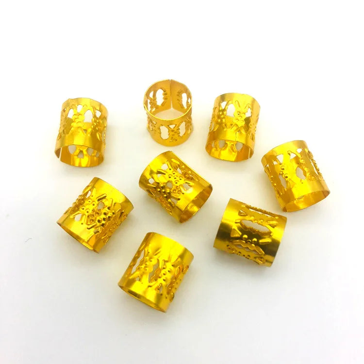 5pcs Dreadlock Beads Hair Cuffs Rings – Colorful Braid Clips Hair Braid Cuffs PLUSH 10pcs NO.31