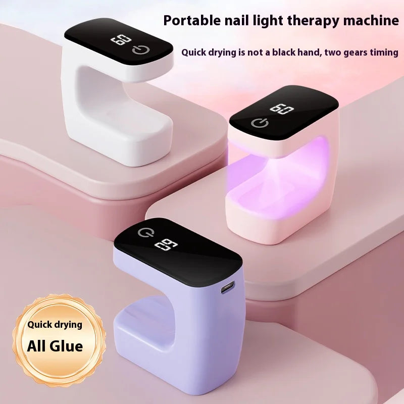Portable Mini UV Nail Lamp – Rechargeable Flash Curing Dryer UV Nail Curing Lamp PLUSH