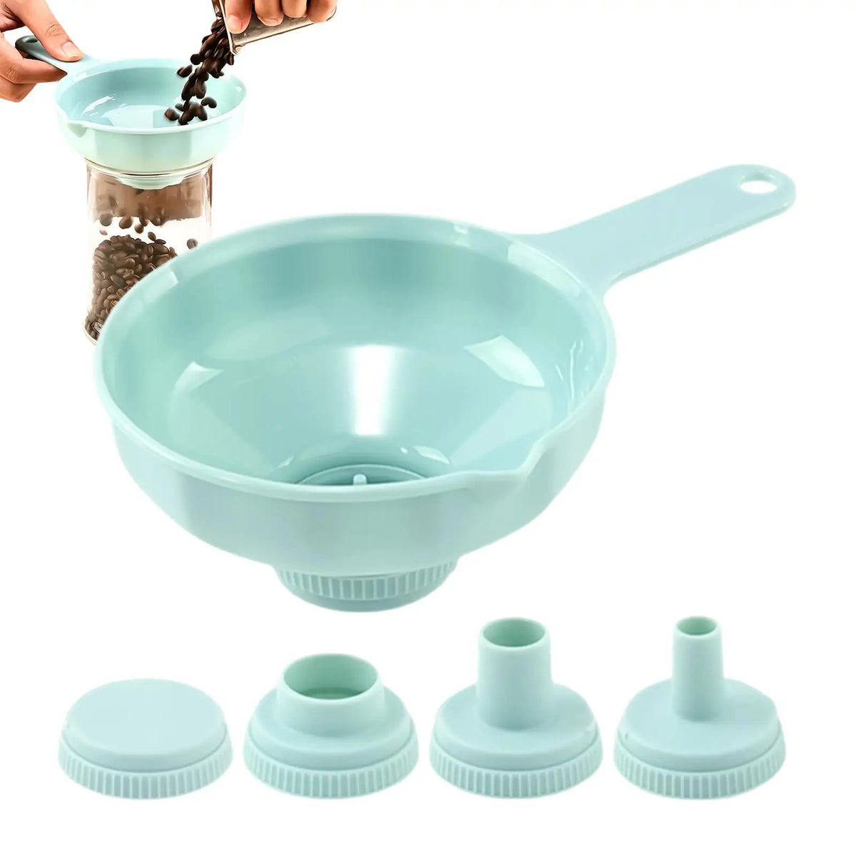 Wide Mouth Canning Funnel Set – 7-Piece Kitchen Jar Funnels Kitchen Funnel Set PLUSH