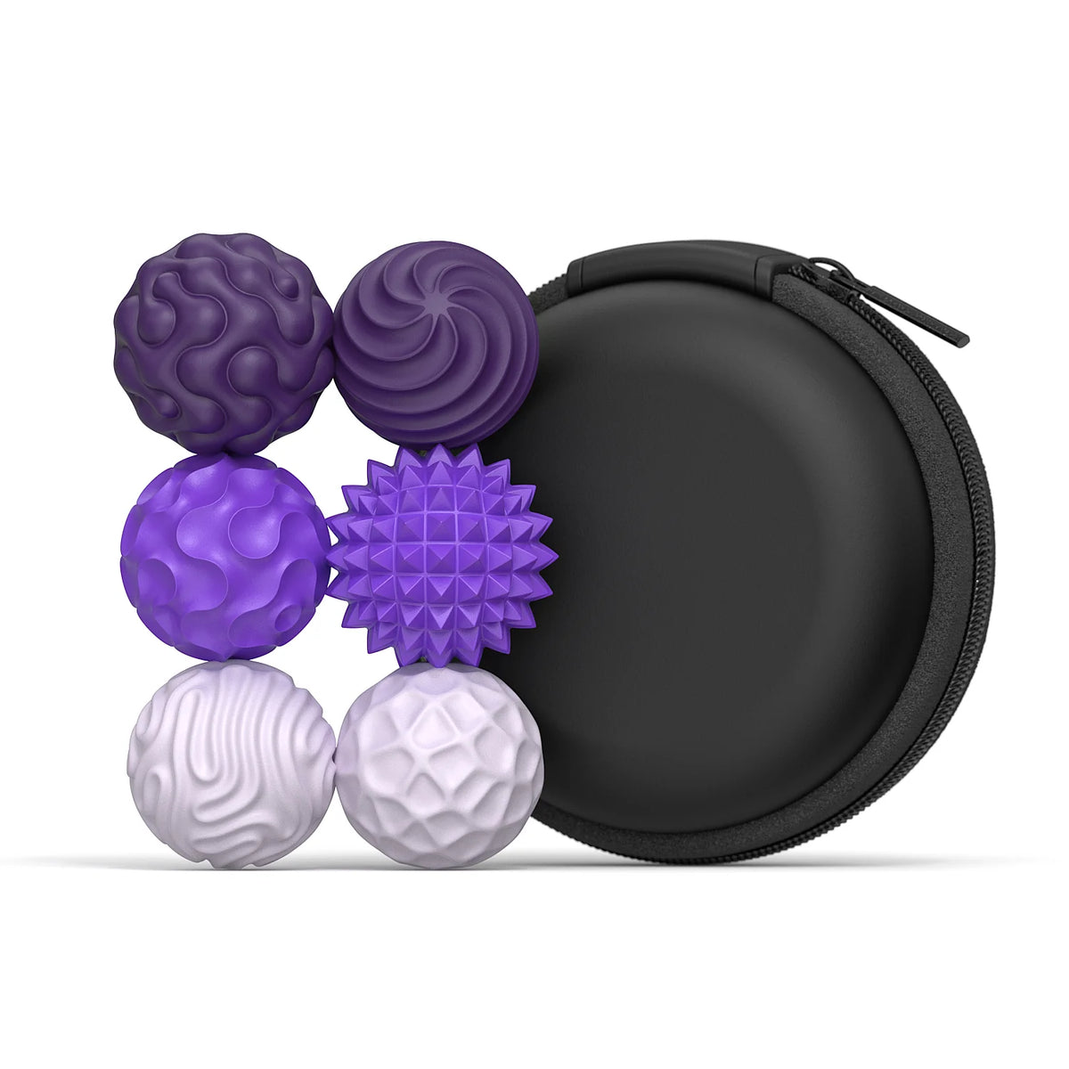 Silicone Magnetic Fidget Balls – Sensory Desk Toy 6 or 12pcs Magnetic Fidget Toy PLUSH Purple-6pcs