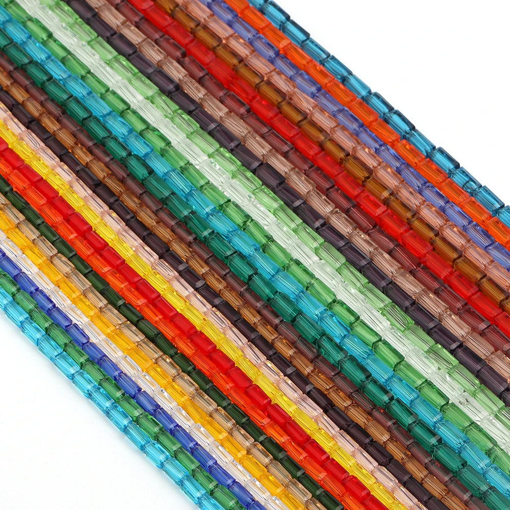 70-80pcs Cube Glass Spacer Beads – Colorful DIY Jewelry Glass Spacer Beads PLUSH