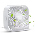 Mini Desktop USB Fan – 360° Rotation Portable Strong Airflow Desktop USB Fan PLUSH WHITE