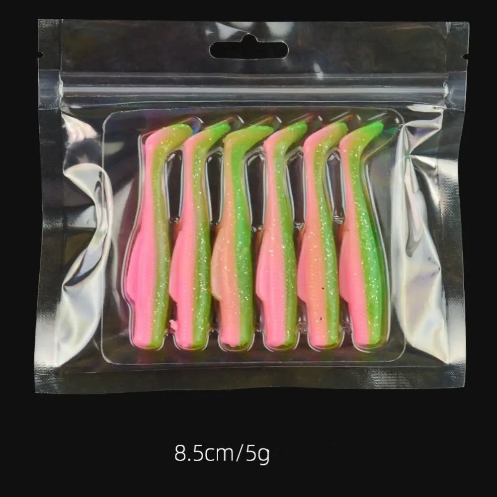 T-Tail Soft Silicone Swim Lures 6cm/8.5cm – Multicolor Bait Set Soft Fishing Lures PLUSH 8.5cm-style 8