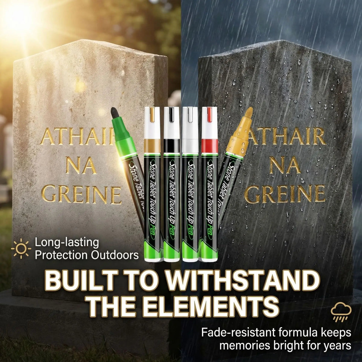 Pet Tombstone Touch-Up Paint Pen – Waterproof Metal Lettering Touch-Up Paint Pen PLUSH