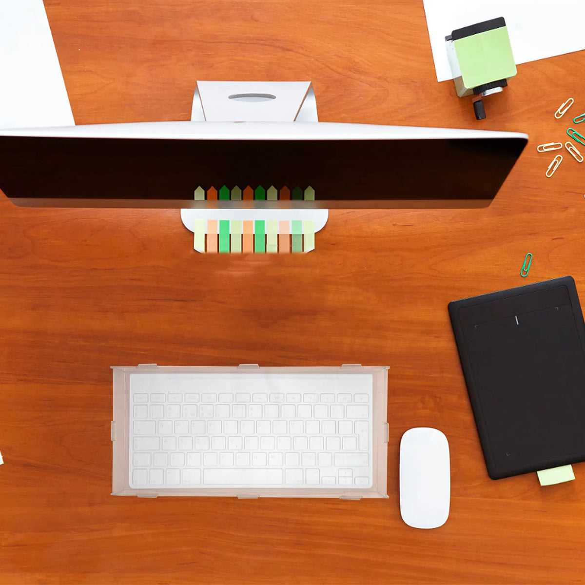 Clear Hard Shell Keyboard Dust Cover Full Size 14.7x6.9" | Foxnovo Keyboard Dust Cover PLUSH