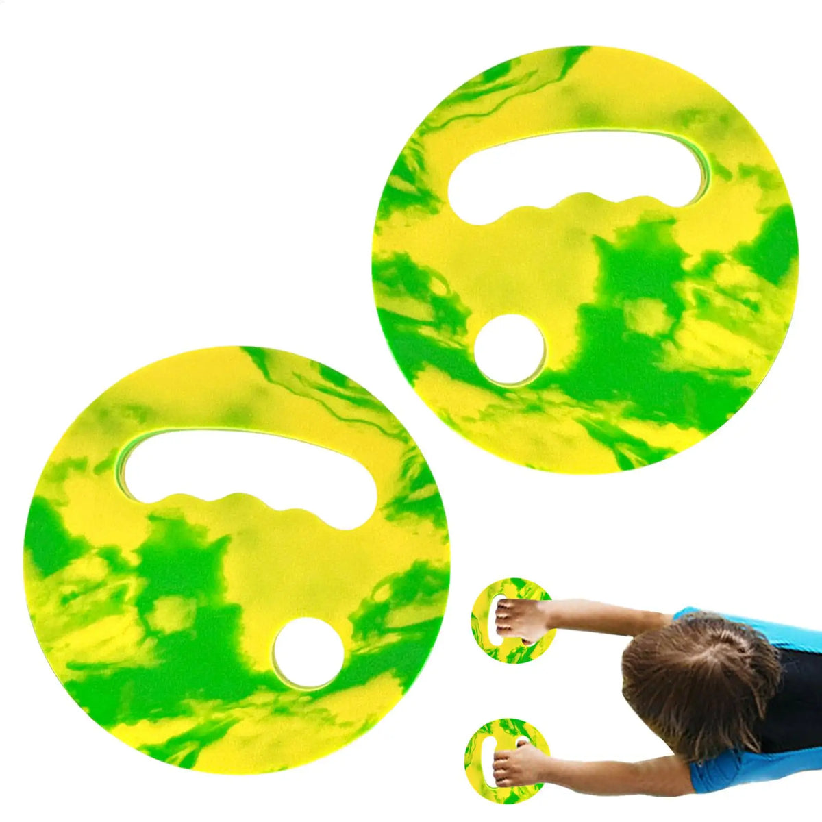 Swimming Hand Paddles 2pcs – Pool Water Exercise Discs Swim Training Paddles PLUSH