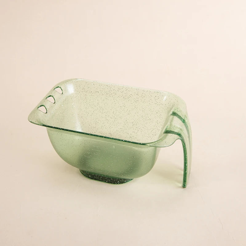WANMEI Glitter Hair Color Mixing Bowl – Hairstylist Essential Hair Dye Mixing Bowl PLUSH Green