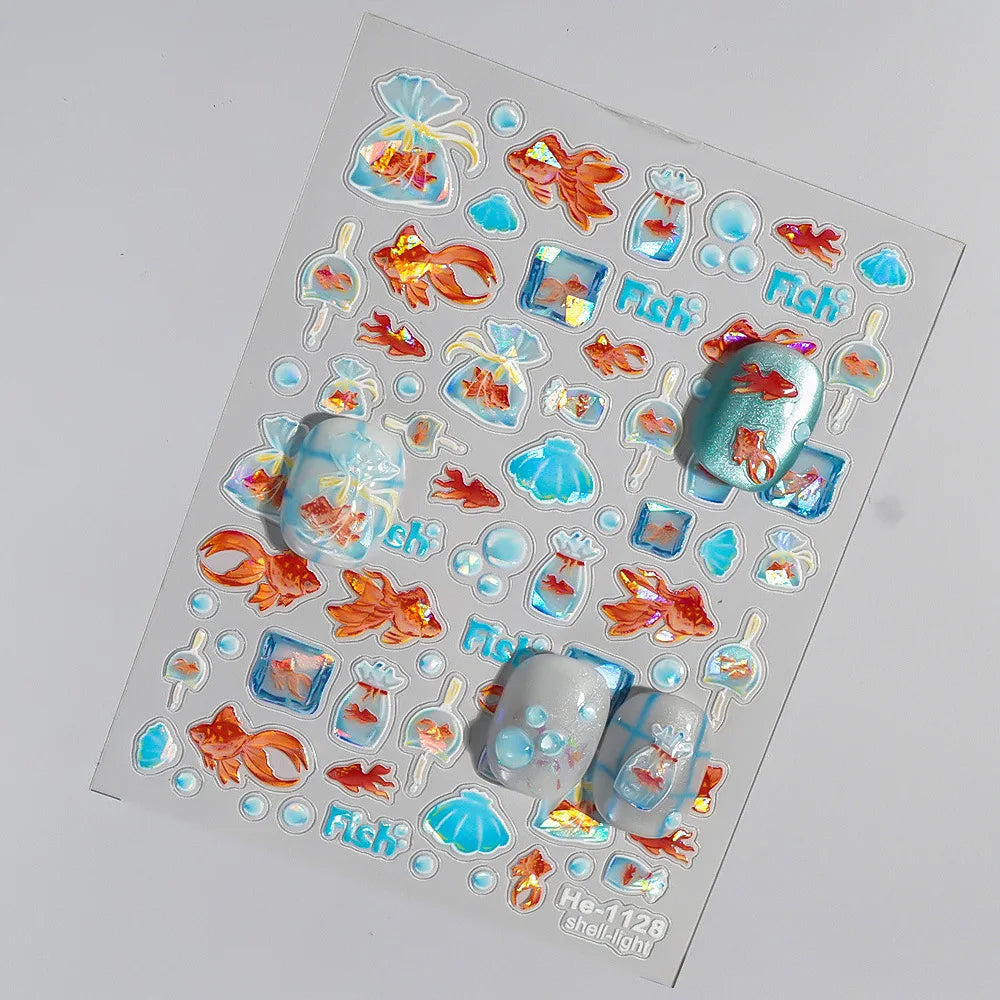5D Starfish Nail Charm Stickers | Ocean DIY Nail Art Decals Nail Art Stickers PLUSH