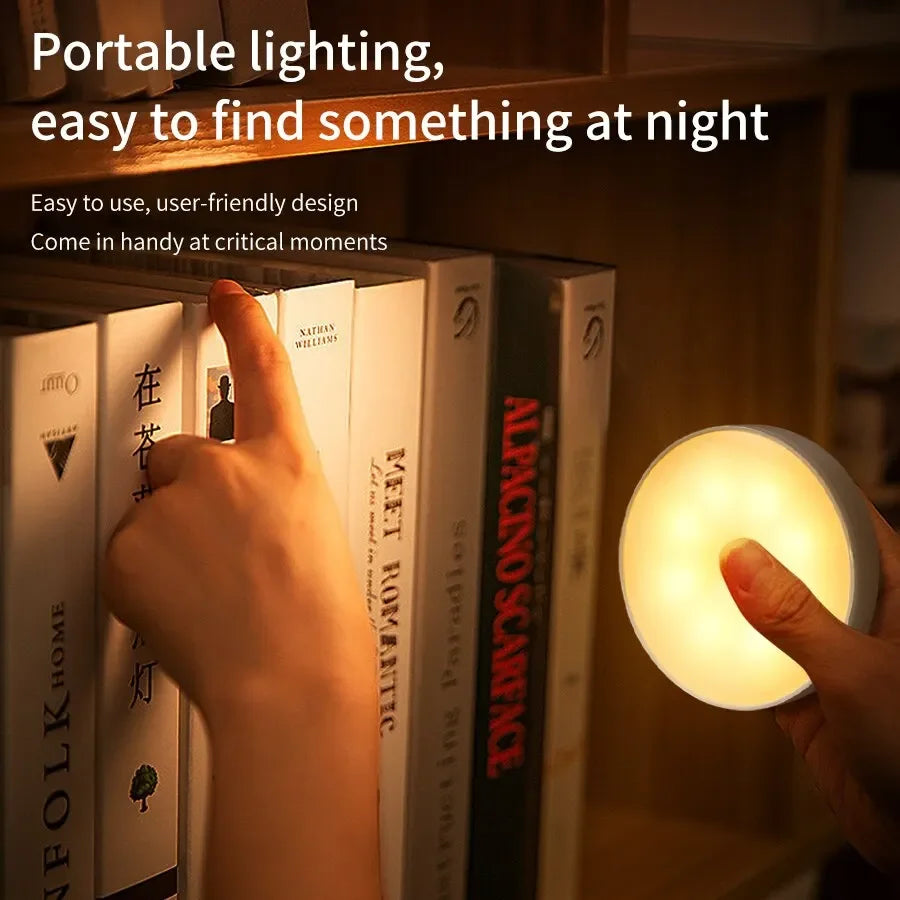 LED Motion Sensor Night Light USB Rechargeable Cabinet Lamp Motion Sensor Light PLUSH