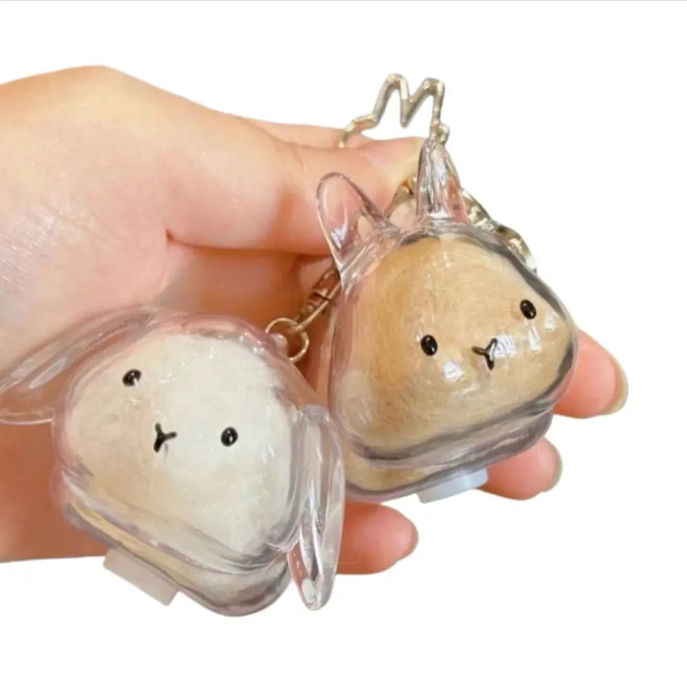 Transparent Pet Hair Storage Keychain – Cute Keepsake Container Pet Keepsake Keychain PLUSH