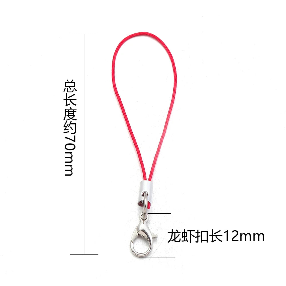 Lobster Clasp Phone Strap Polyester Cord & Jump Ring – 20-100pcs Jewelry Findings Set PLUSH