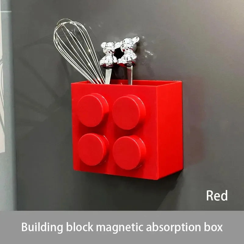 Magnetic Refrigerator Side Storage Rack – Kitchen Organizer Kitchen Storage Rack PLUSH Red