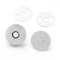 10 Sets No-Sew Iron Magnetic Snap Buttons for Bags & Wallets Magnetic Snap Buttons PLUSH 18mm white